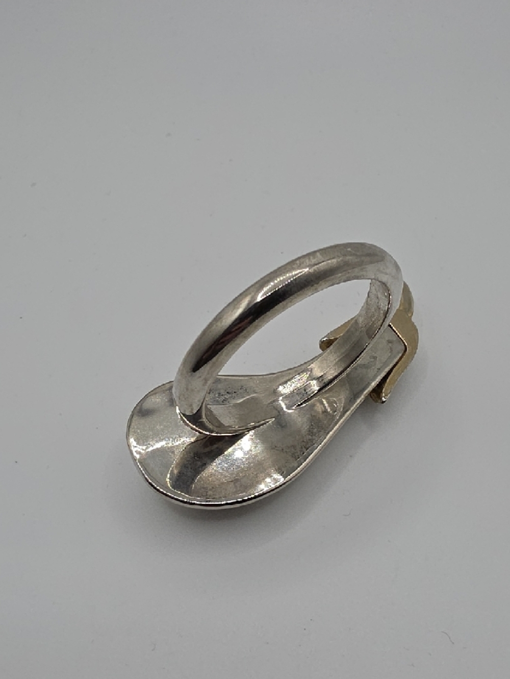 VINTAGE Joie de Vivre Eggplant Napkin Rings – Silver & Gold Tone (set of 6) - Picture 3 of 7